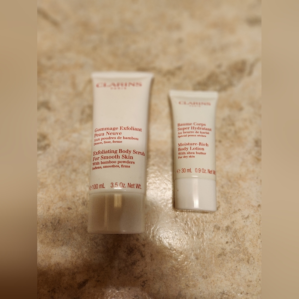 Clarins Body Exfoliator & Body Lotion